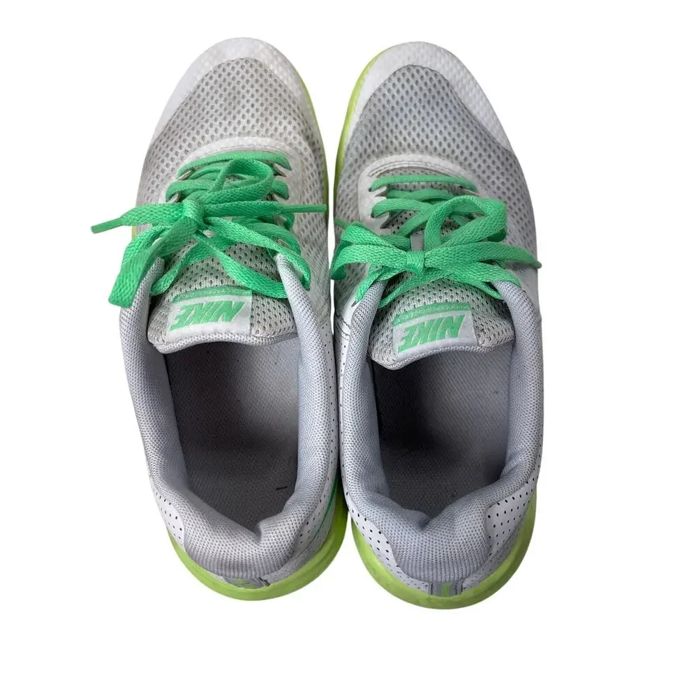 Nike Flex Experience RN 5, 6.5Y‎ White Green Kids Athletic Running Sneakers